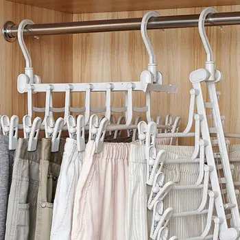 

Folding Multi-Functional Multilayer Pants Rack Cabinet Hanger Household Pants Folder Storage Rack Skirt Organizer