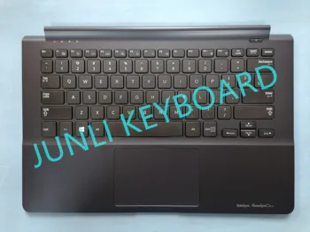 

JUNLI KEYBOARD For Original Samsung ATIV Book 9 NP915S3G-K01US NP915S3G NP905S3G K01 BLACK WITH PALM REST UPPER CASE US KEYBOARD