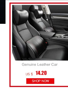 Genuine Leather Car Neck Pillow Set