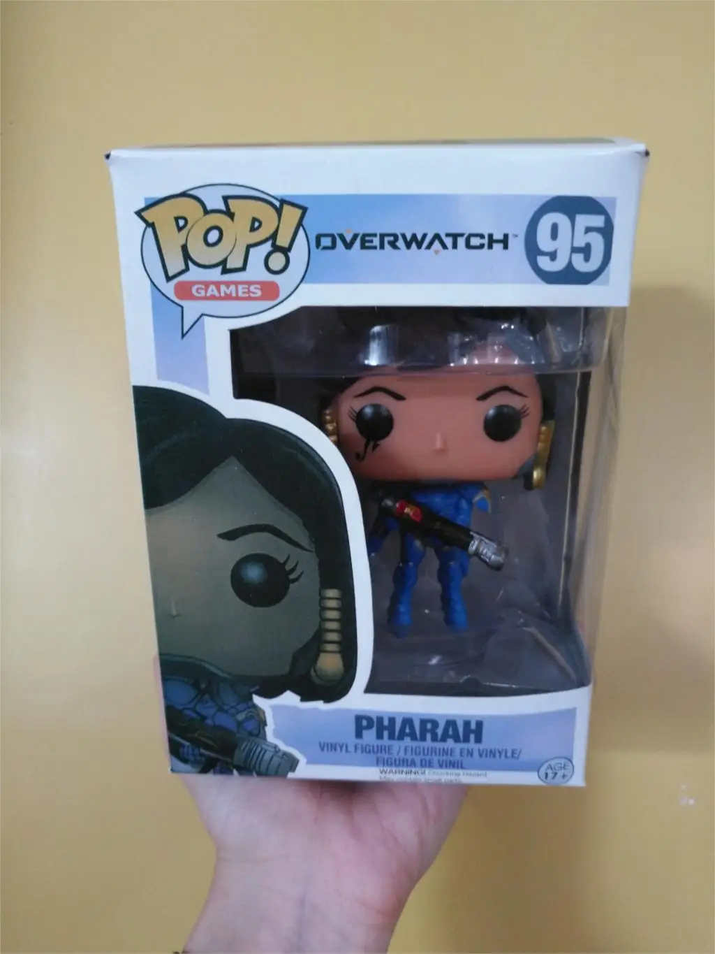Funko Pop OW 10 см TRACER& PHARAH& WIDOWMAKER& REAPER& SOLDIER 76& WINSTON Модель Коллекция Фигурки игрушки - Цвет: PHARAH with box