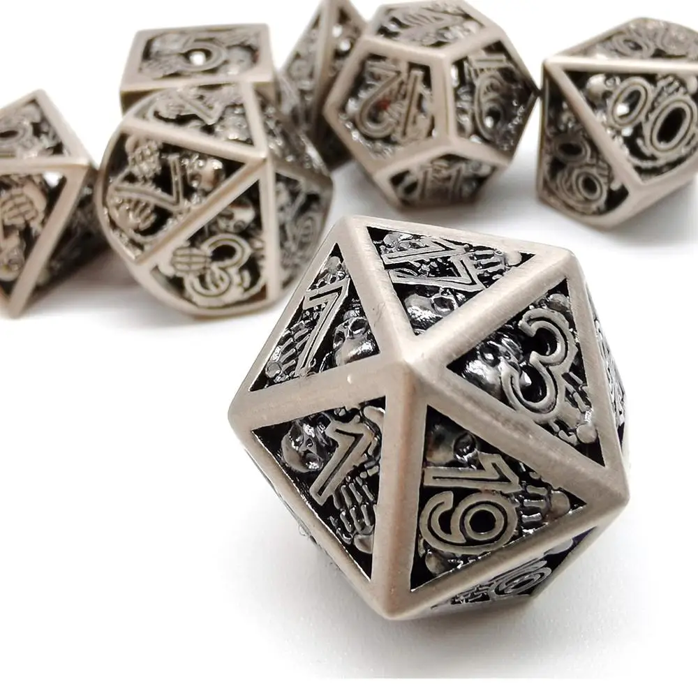 Череп полые индивидуальные игральные кости DnD dados RPG dobbelstenen D6 D20 для настольных игр