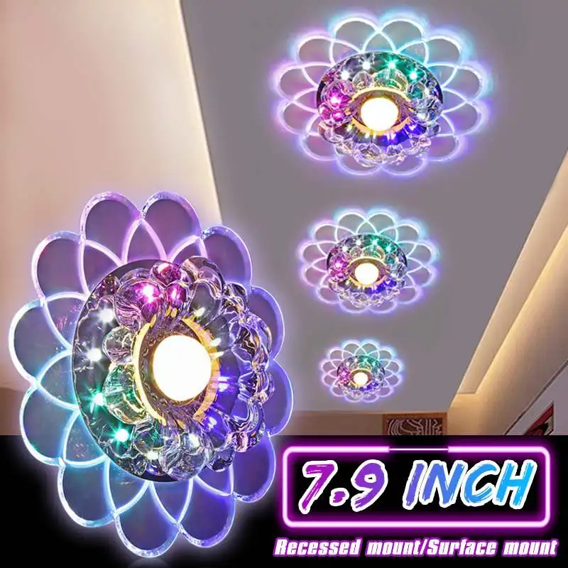 

5W 3000K/6000K Crystal LED Ceiling Light home lighing Modern Lamp Living Room Bedroom Kitchen Surface