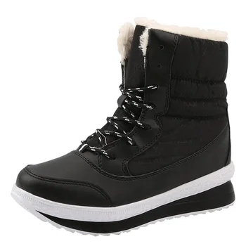 

Women Boots Waterproof Winter Shoes Women Snow Boots Platform Keep Warm Ankle Winter Boots With Thick Fur Heels Botas Mujer 2019