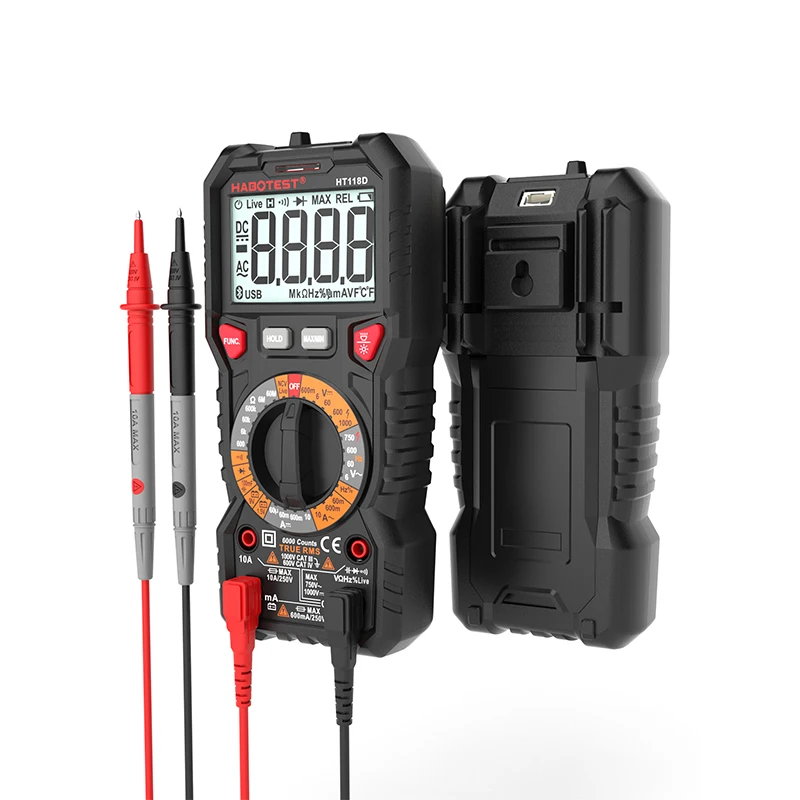 Habotest HT118A HT118C Профессиональный NCV Цифровой мультиметр 6000 отсчетов AC/DC