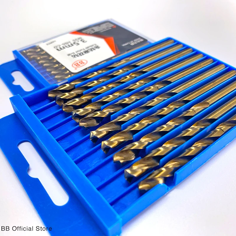 BB HSSE Cobalt Twist Drill Bit Black Oxide M35 M42 for Metal Stainless Steel 10PCS