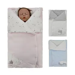 Newborn Baby Winter Warm Sleeping Bags Infant Button Knit Swaddle Wrap Swaddling Stroller Wrap Toddler Blanket Sleeping Bags