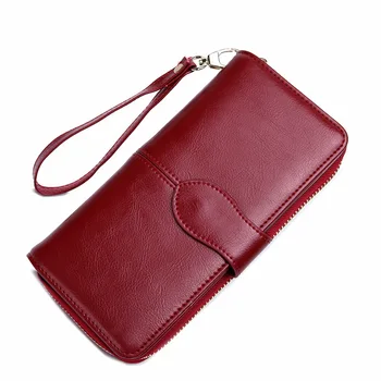 

Long Women'S Wallet Retro Fashion Zipper Place Of Origin Goods European And American Minimalist Practica