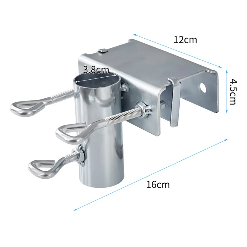 Paletto Metallico Per Bandiera Da Giardino Con Base A 5 Rebbi E Vite Regolabile, Supporto Per Ombrelloni E Luci Da Esterno, Resistente E Stabile