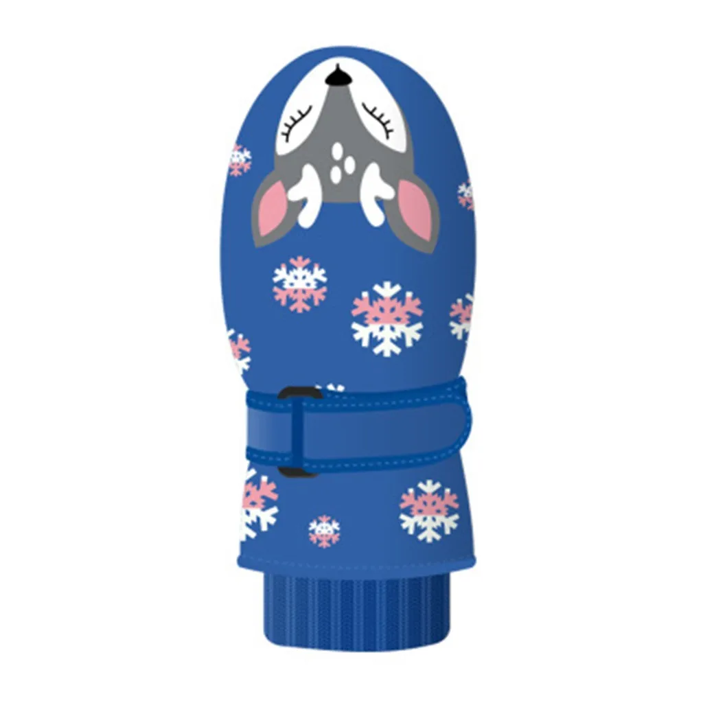 Детские зимние теплые лыжные перчатки водонепроницаемые ветрозащитные Нескользящие перчатки длинные толстые лыжные перчатки - Цвет: C