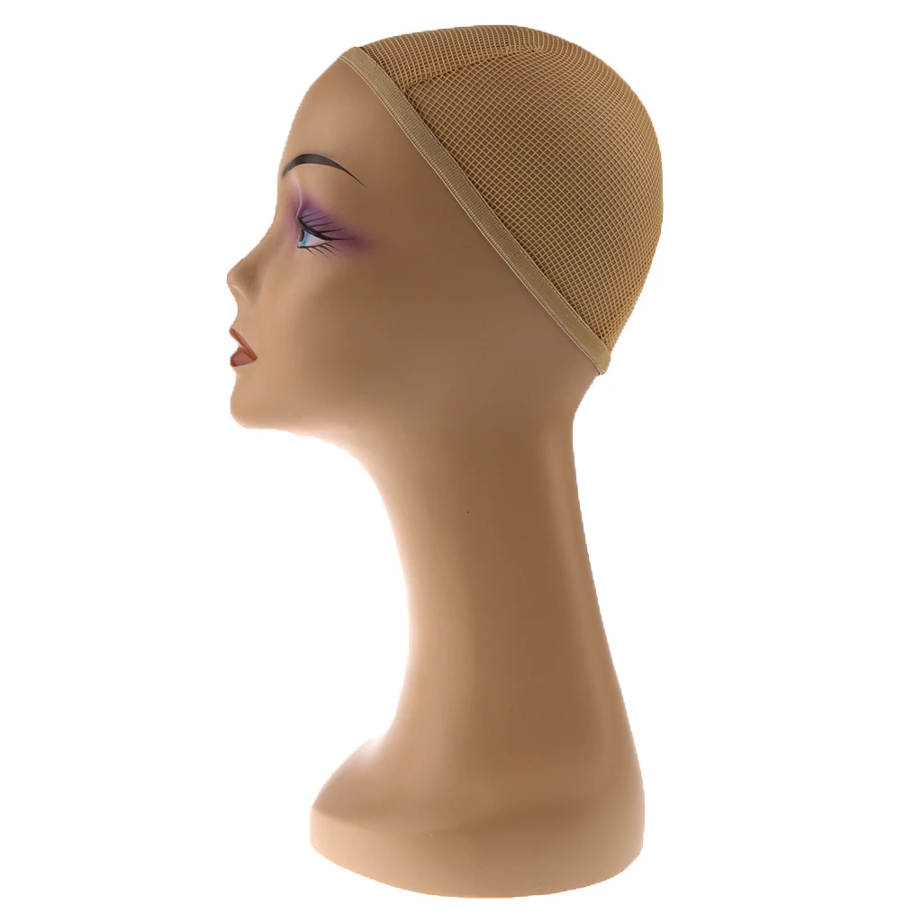 19 Inch Long Neck Female Mannequin Manikin Head Model Wig Cap Display Stand