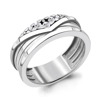 

Ring AQUAMARINE with cubic, silver 925