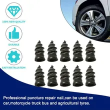 

10pcs Car Tire Repair Rubber Nails Vacuum Tire Repair Tubeless Rubber Nails S/L Universal Automobiles Repair Tools Accessories