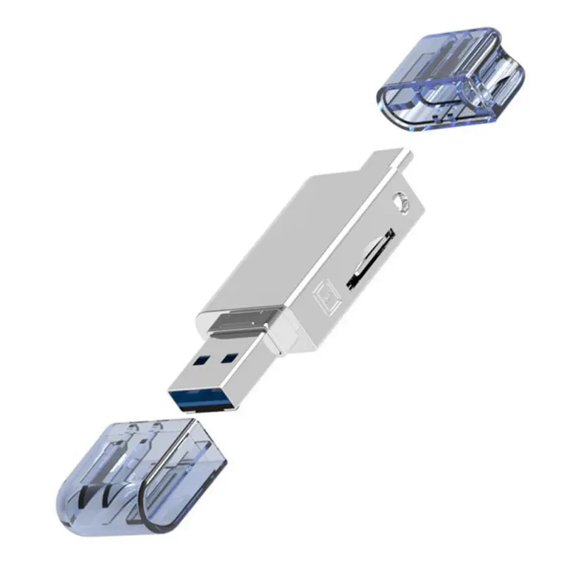 2-в-1 кард-ридер адаптер Портативный USB 2,0/Тип с разъемами типа C и нм Nano TF защищенная цифровая Карты памяти и аксессуары для Мобильный телефон Huawei