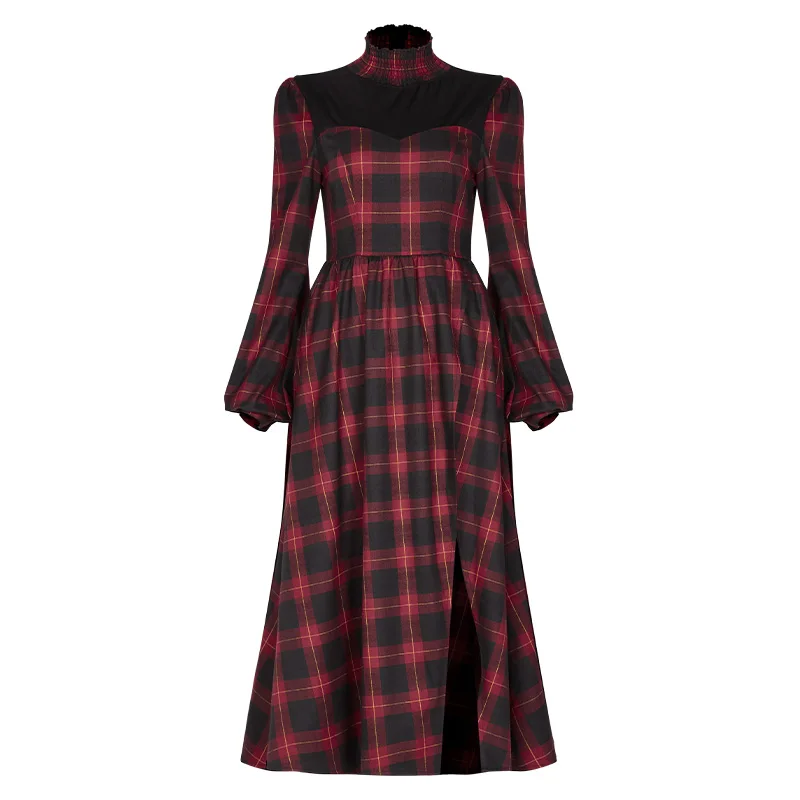 PUNK RAVE Girl's Street Style Red-black Dress Sexy