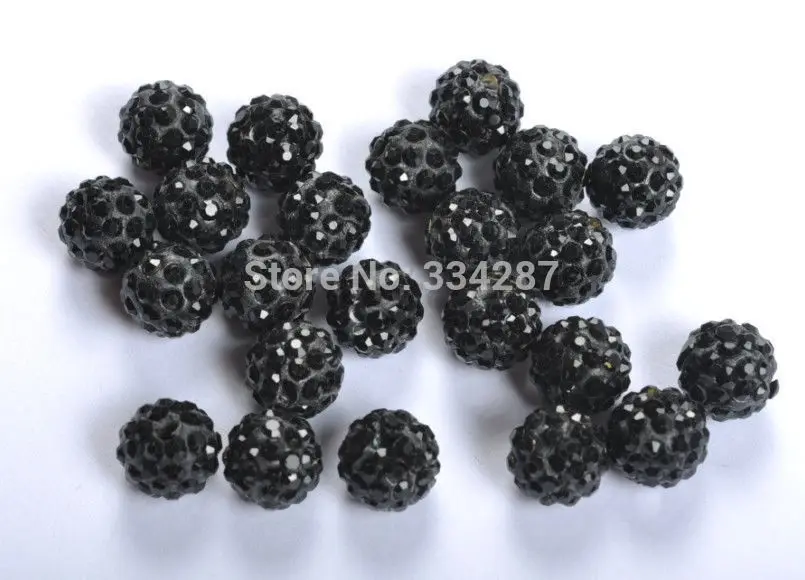 10 шт Черный Чешский кристалл паве со стразами глина Круглый диско шар