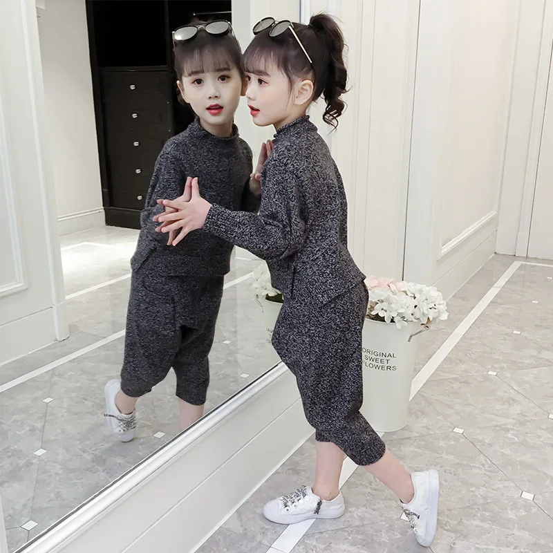 

2019 New Style Korean-style Boy Suit Girls Spring Big Boy Children's Yarn Piece Tide Kids Micro Providers