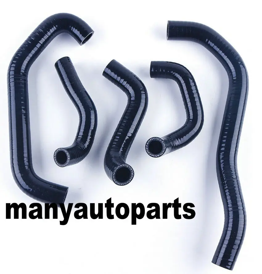 For Suzuki Bandit 400 GSF400 89-98 91 92 93 94 95 96 97 98 Black Silicone Radiator Coolant Hose