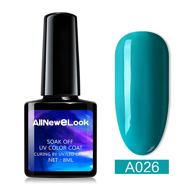 AllNeweLook 8ML Gel Nail Polish Gellak Polygel Green Cherimoy Soak off UV&LED Gel Lacquer Vernis Semi Permanent Nail Polish - Цвет: A026