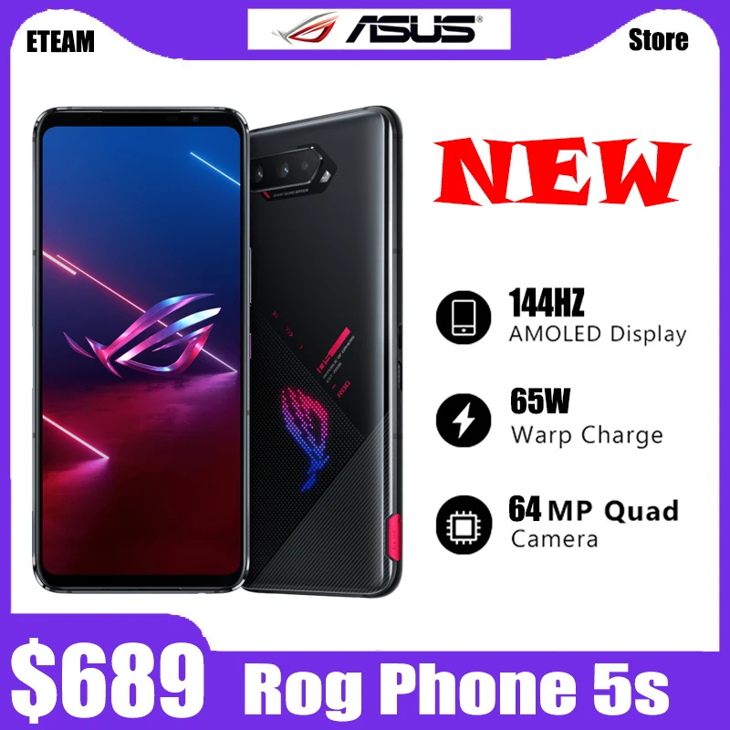 Смартфон ASUS ROG Phone 5S Pro 18 ГБ 512 Snapdragon 888 Plus 6000 мАч 65 Вт быстрая зарядка ROG5
