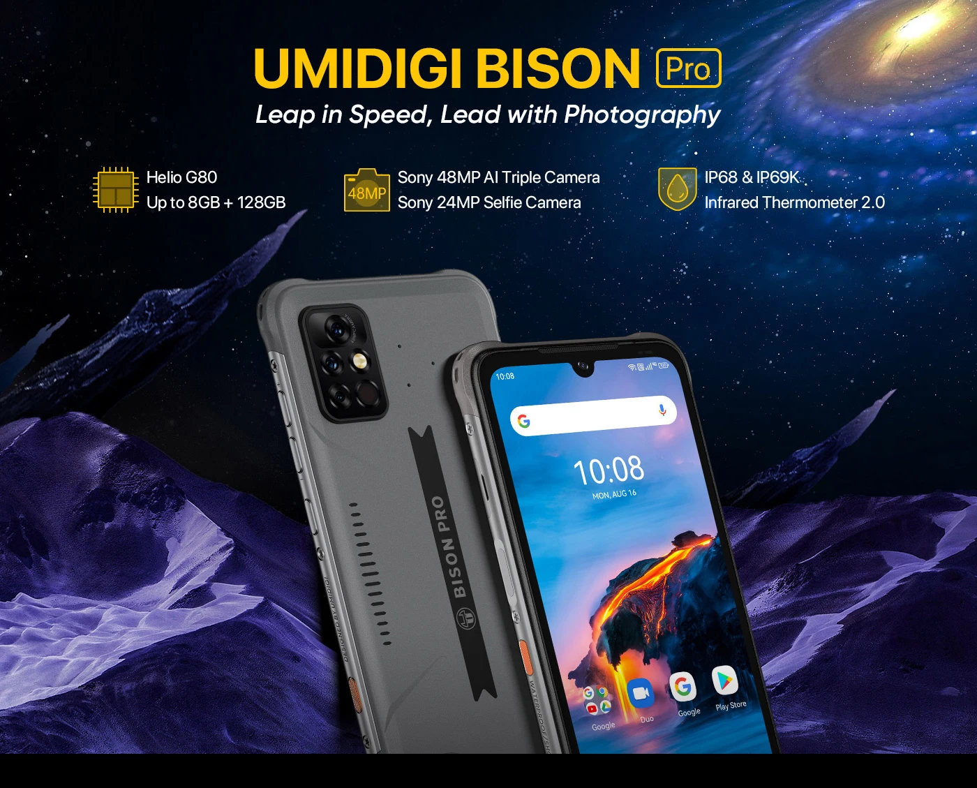 good cell phone for gaming In Stock UMIDIGI BISON Pro Global Version Smartphone NFC 128GB IP68/IP69K Helio G80 48MP Camera 6.3"FHD Screen 5000mAh Cellphone android umx cell phone