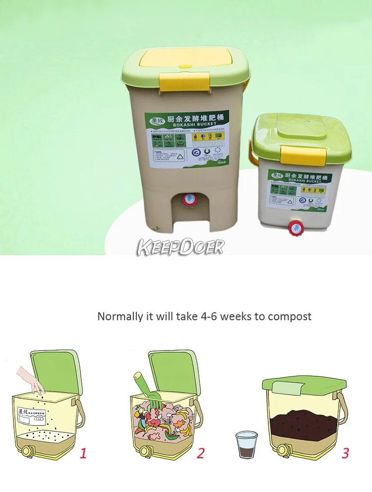 4L Kitchen Compost Bin, Outdoor Compost Bucket Indoor Odorless Countertop  Compost Pail Black Charcoal Filter Recycling Bin Pail - AliExpress