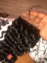 Mechones de pelo humano Remy con Perla Negra y ondas profundas, mechones de 30 pulgadas con cierre, 3 mechones