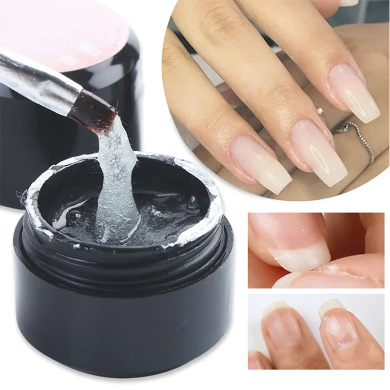 5ml Fiber Base Coat Soak Off UV Gel Glass Fiber Long Lasting Glossy Repairing Broken Nail Manicure Nail Art Nail Repair Gel