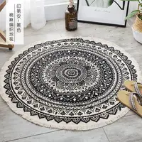 Boho Carpet Round Cotton Linen Carpet 3