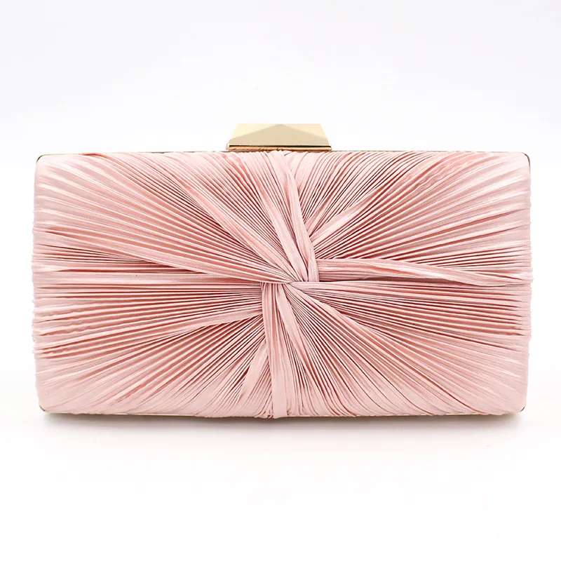 

Carrying Dinner Bag Bridal Bag New Style Simple Women's Carrying Bag Entirely Handmade Sewing Pleated Dinner Bag