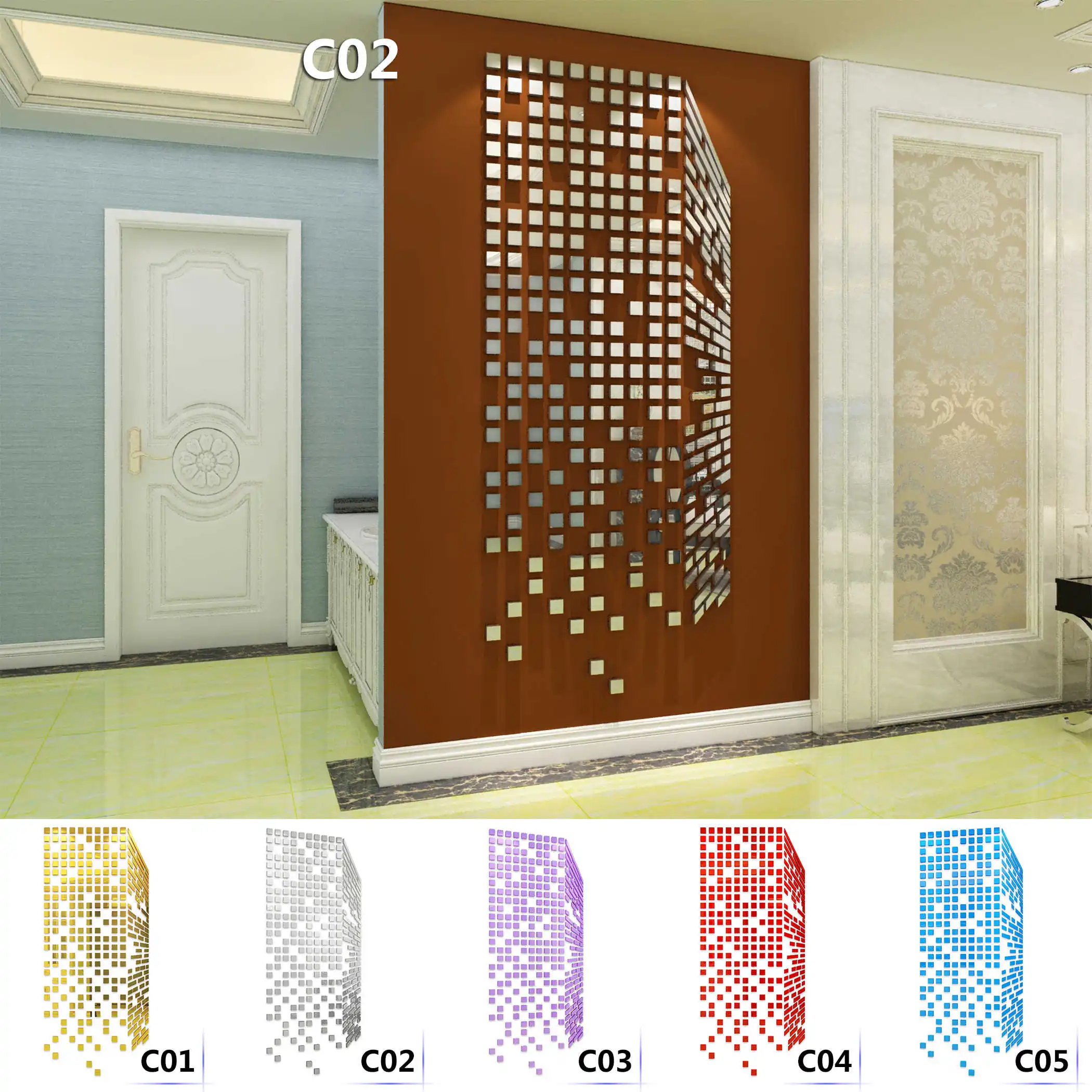 Kinds Visual Effect Cubes 3D Acrylic Wall Sticker Vinyl Decal Party Decoration | Дом и сад