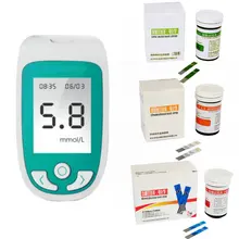3 в 1 Тест-Комплект для измерения уровня глюкозы в крови с мочевой кислотой система контроля+ полоски+ ланцеты
