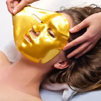 

5Pcs Skin Care Facial Mask Crystal Collagen 24K Gold Face Mask for Moisturizing Firming Anti-Aging Oil-control mascarillas