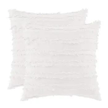 

2 Packs Square 45X45 Black Pillow Covers,White Decorative Couch Cushion Covers Sofa,Yellow Soft Cotton Pillow Cases Covers Blue