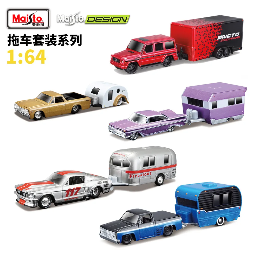 Maisto 1:64 Flat Transport Vehicle Set Series Die Cast Collectible Hobbies Motorcycle Model Toys