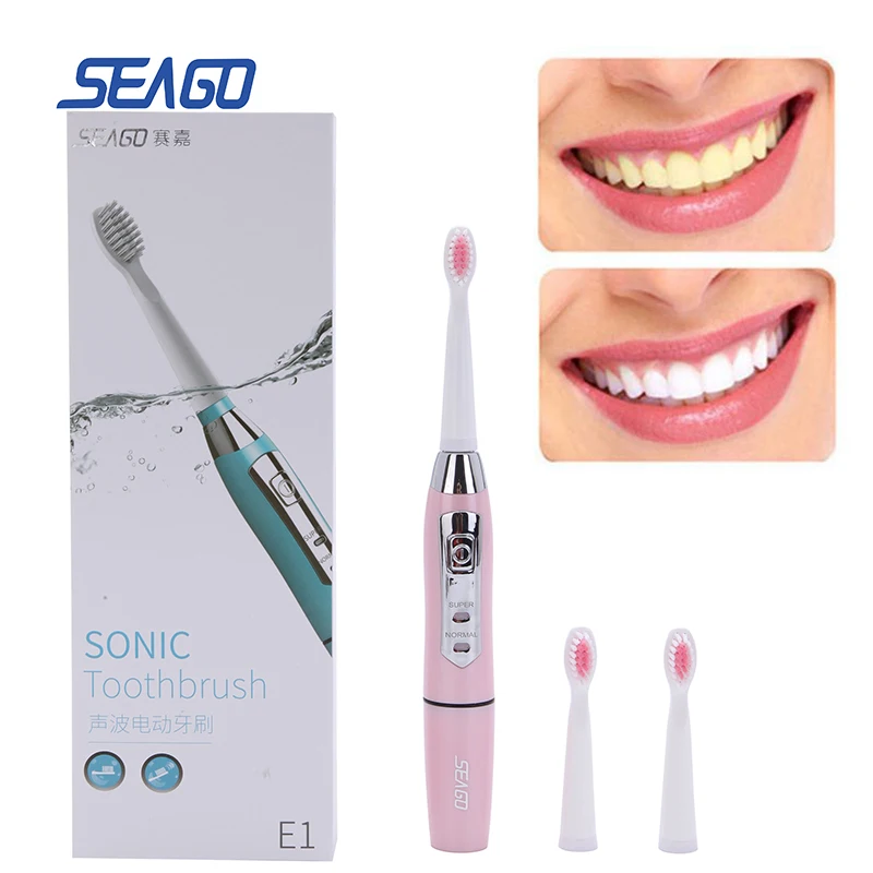 

Seago-910/E1 Waterproof Child Electric Toothbrush Kid Vibration Electric Toothbrush Soft Bristle Timing oral care Colorful light