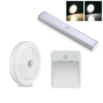 

Sensor LED Night Light Kitchen Wall Lamp PIR Motion Sensor Movement Detect cupboard closet stairs pathway bedroom Lighting