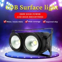 Lumière de scène à 2 yeux COB 200W, lumière blanche chaude DMX, effet de lumière pour Club Disco DJ 