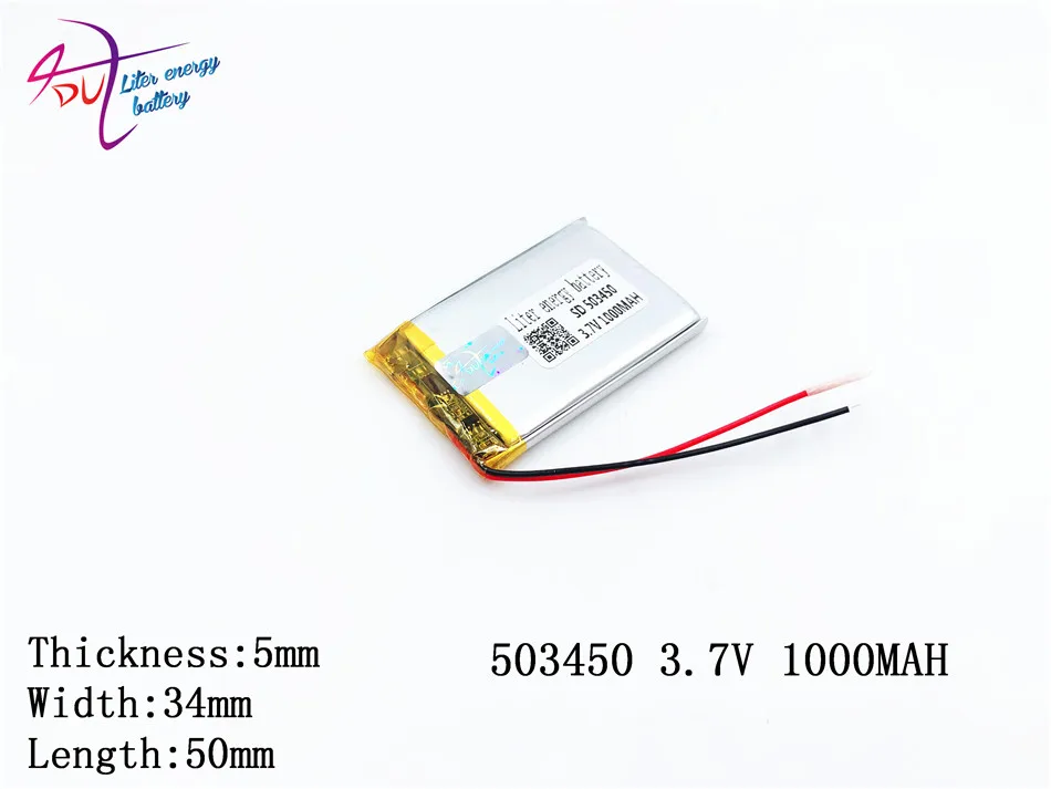 SD503450 505550 3 7 V 1000mah литиевая полимерная аккумуляторная батарея Pack Liter energy Battery|3.7v