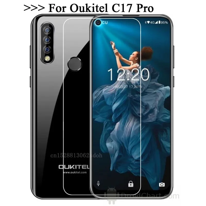 

Original New Tempered Glass For Oukitel C17 Pro Protective Screen Protector Phone Film Glass Cover Toughened Protection Guard