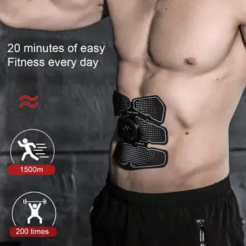 

Abdominal muscle stimulator EMS Wireless Smart Abdominal Unisex Slimming Home Massager Fitness Trainer Equipment F6X3