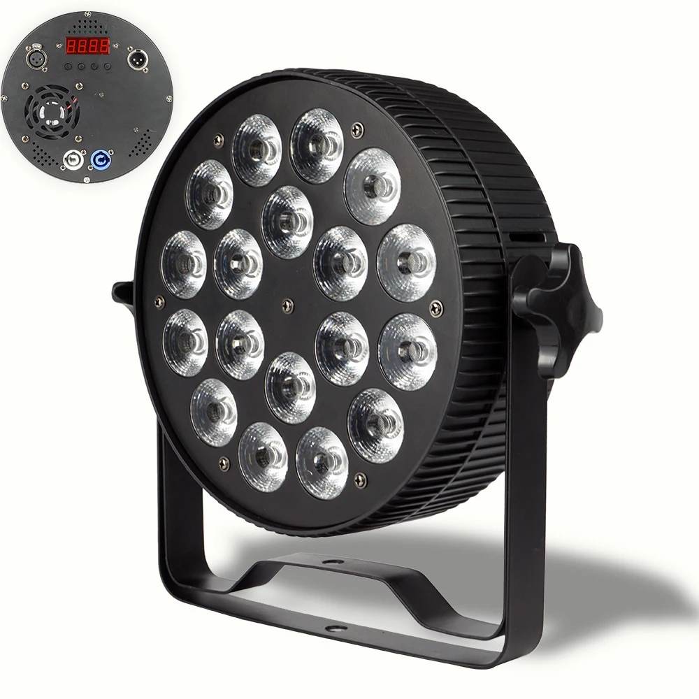 Алюминий 18x18 Вт RGBWA УФ 6in1 светодиодный Par Светильник тонкий плоский DMX512