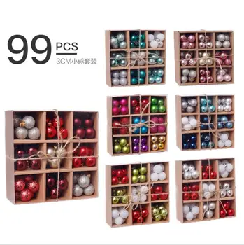 

99PCS Christmas Balls Ornaments Shatterproof Christmas Tree Hanging Ball Pendant Christmas Party Holiday Decoration