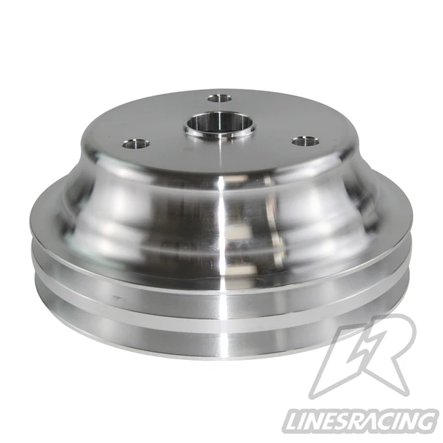 Aluminum Crankshaft Pulley Fit for Small Block Chevy 2 Groove LWP Long Water Pump for  350 Crank