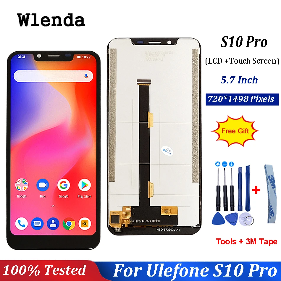 ЖК-дисплей для Ulefone S10 Pro + инструмент ремонта сенсорного экрана в сборе запасные