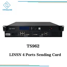 Linsn ts962 novo remetente caixa de envio de cartão com lcd e hdmi dvi monitor de saída para tela de palco de aluguel