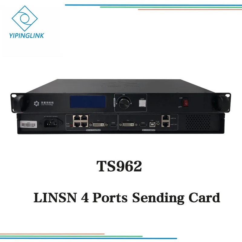 LINSN TS962 Новый Отправитель коробка отправка карты с ЖК дисплей и HDMI DVI выход монитор