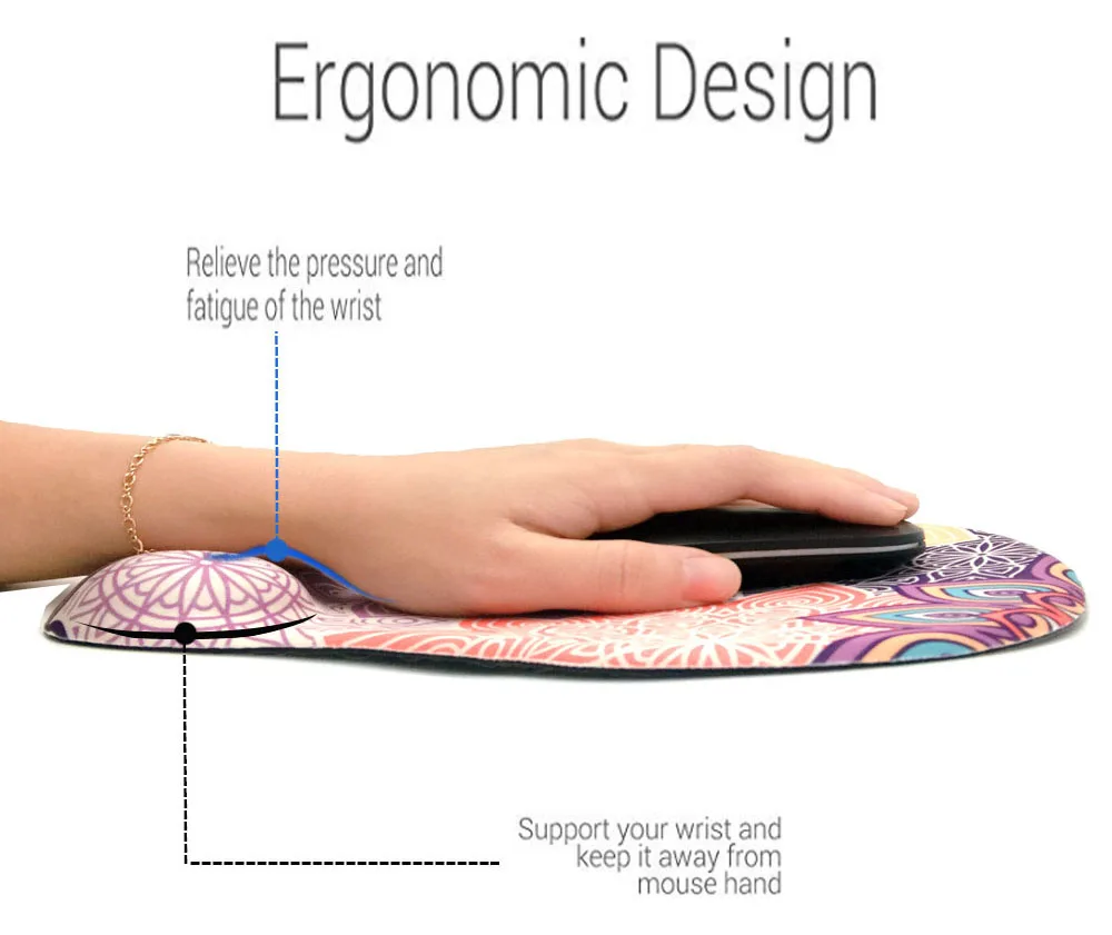 Цветная мышь, коврик для мыши, подставка для запястья для игрового ПК, ноутбука, мышь для Mac, коврик для отдыха