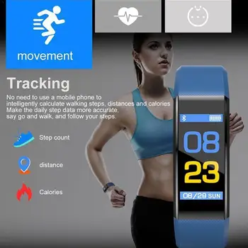 

115plus Waterproof Smart Band Health Bracelet Heart Smart Watch Rate Smartband Fitness Wristband Tracker Blood Pressure Z2Z0