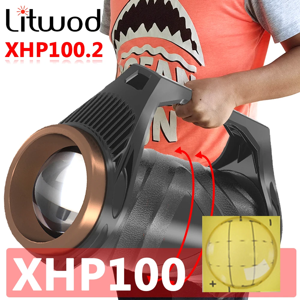 XHP100 9-ядерный суперяркий масштабируемый двойной головной USB Перезаряжаемый
