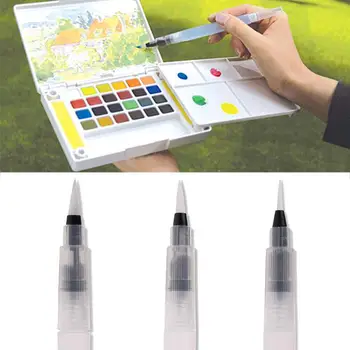 

Three Outfit Plastic Waterbrush Pen Writing Brush Durable Painting Stationery Education Paint Brush Color Brush Creative Art